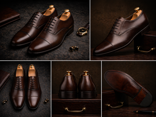 Dark Brown Cap Toe Oxford