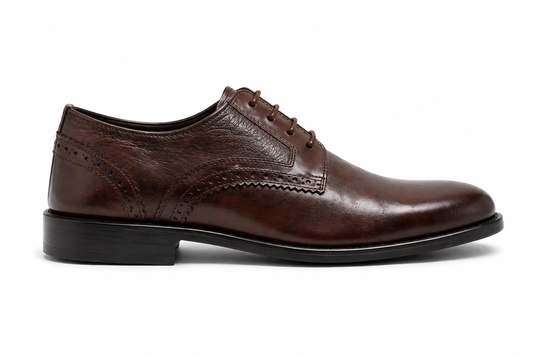 Brown Round Toe Derby